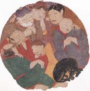 unknow artist The Seven Sleepers in the cave of Ephesus with their dog china oil painting reproduction